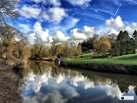 Mirror Mirror  Down by the River, the weather is often warmer or calmer even than more open areas nearby. On days of low wind and slow current, the water can become a perfect mirror. The boat in this shot is a permanent feature. £200